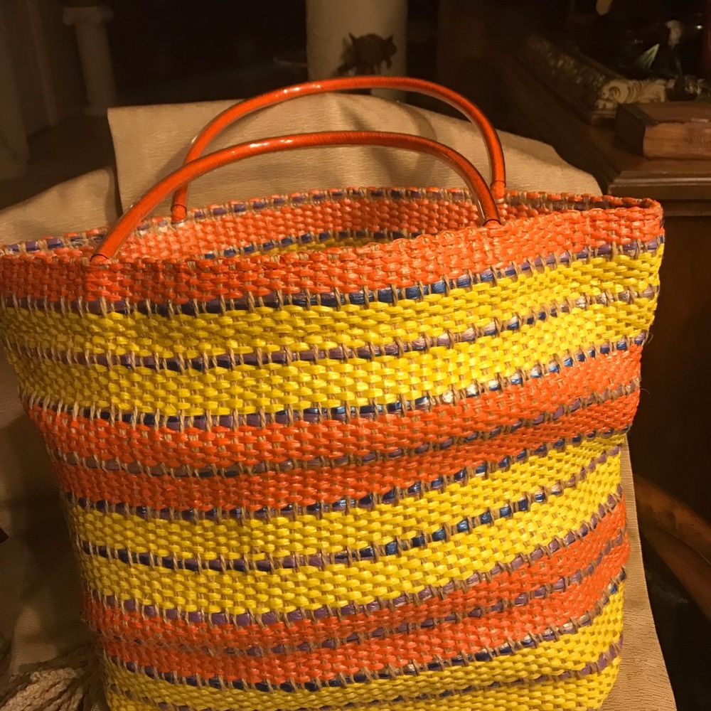 Zest Woven Plastic Beach Handbag